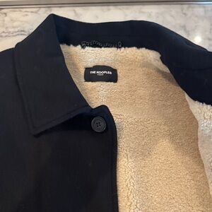 The Kooples Men's (XL) Dark Black wool and wool fleece lined luxury Jacket.